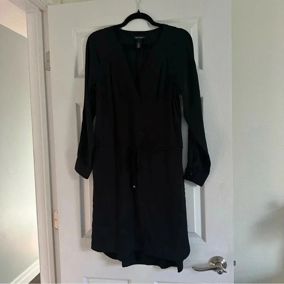 Size 4 White House Black Market Mini Dress with Draw String - Picture 2 of 4